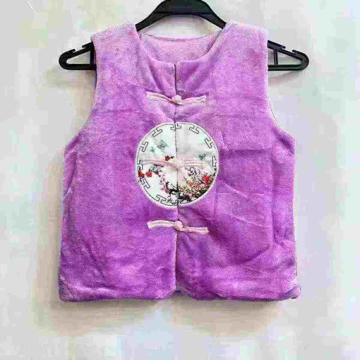 Rompi Hanfu gaya Cina berlapis fleece untuk kanak-kanak, Sut Tang perayaan musim sejuk, 1000000 keping, Saiz S-2XL, Pembungkusan Individu - Image 8
