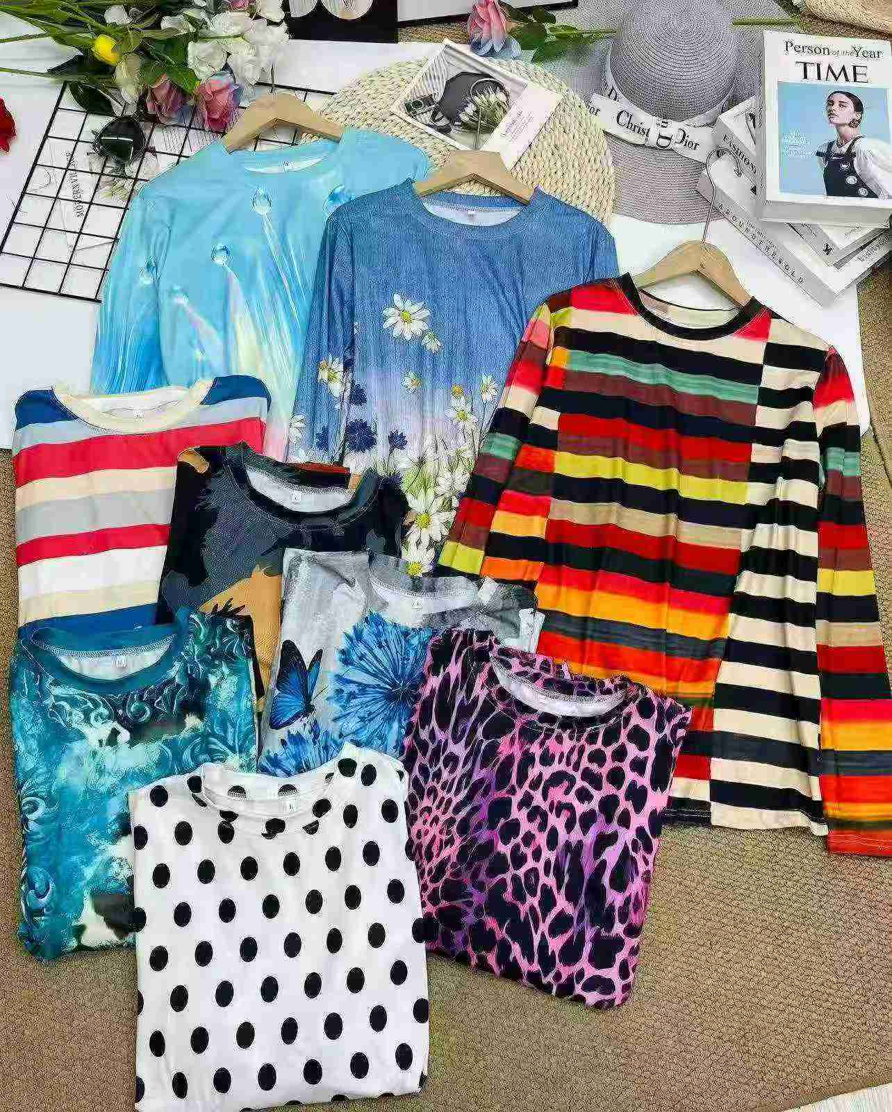 Full Print T-shirts (50% Long Sleeve, 50% Short Sleeve) Around 100000 Pcs Total - Image 3