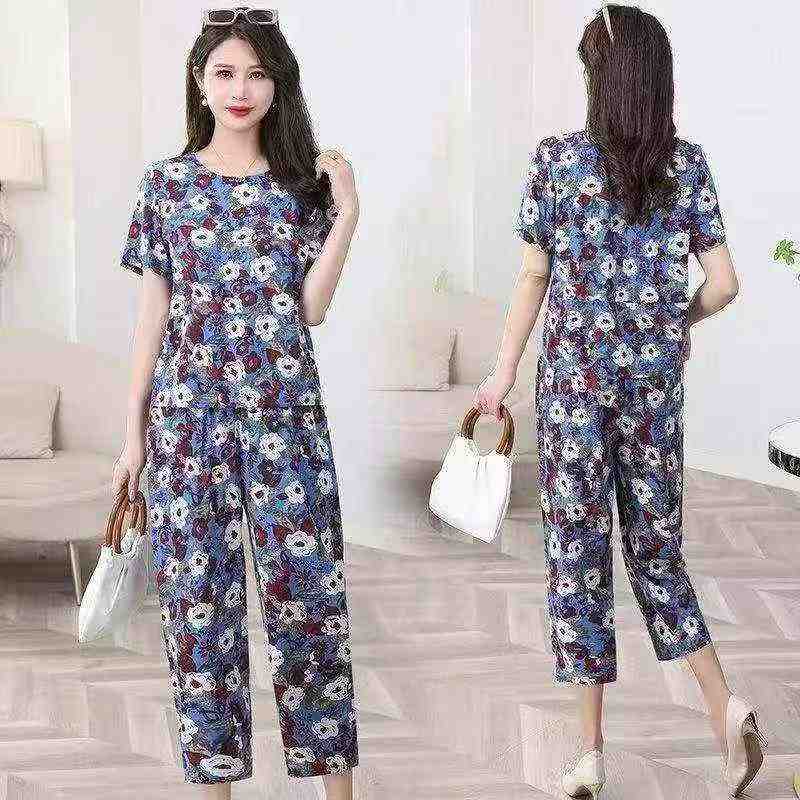 680 Sets Summer Middle-aged Mom Outfit Sets - Image 4
