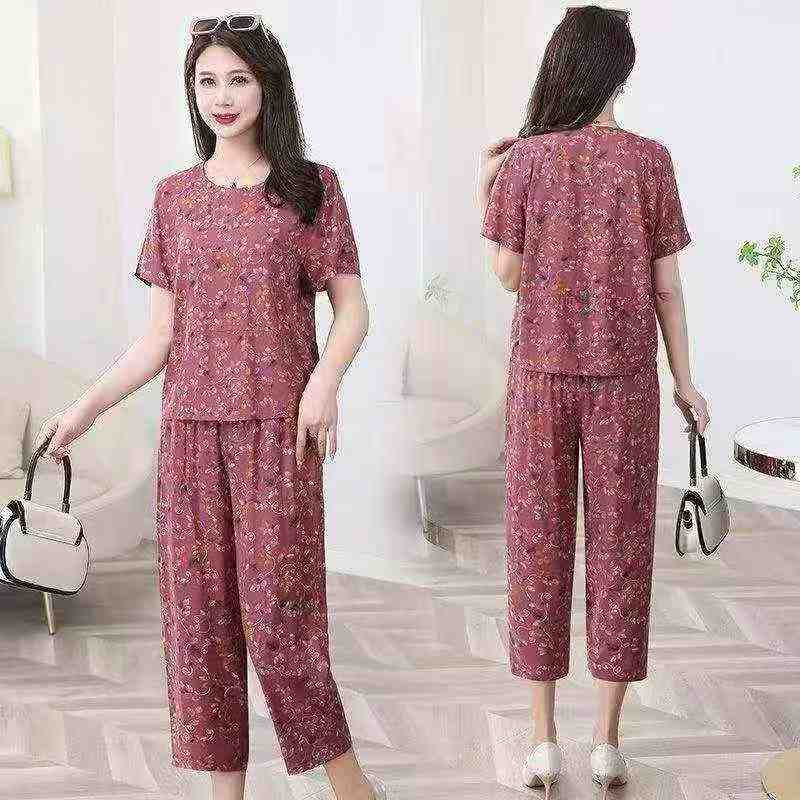 680 Sets Summer Middle-aged Mom Outfit Sets - Image 5