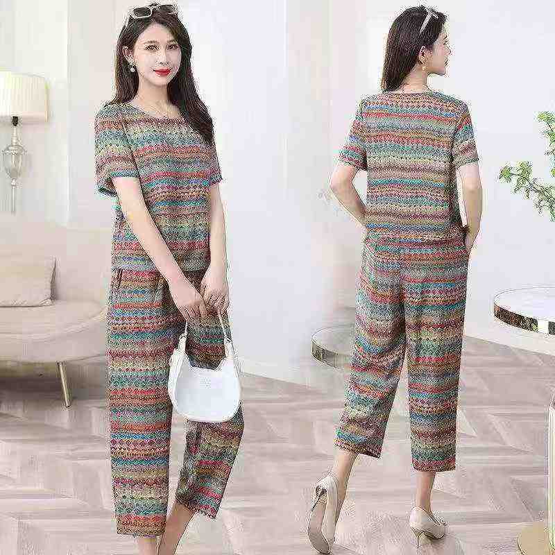 680 Sets Summer Middle-aged Mom Outfit Sets - Image 6