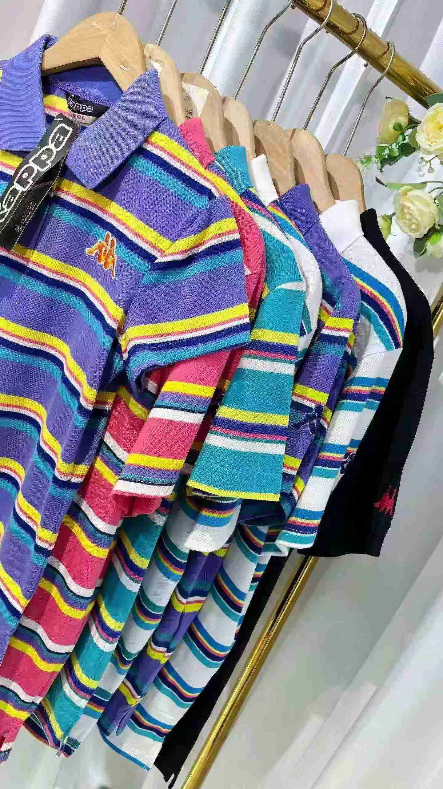 Uniseksowe koszulki polo w paski, około 740 sztuk, rozmiar L-3XL - Image 4