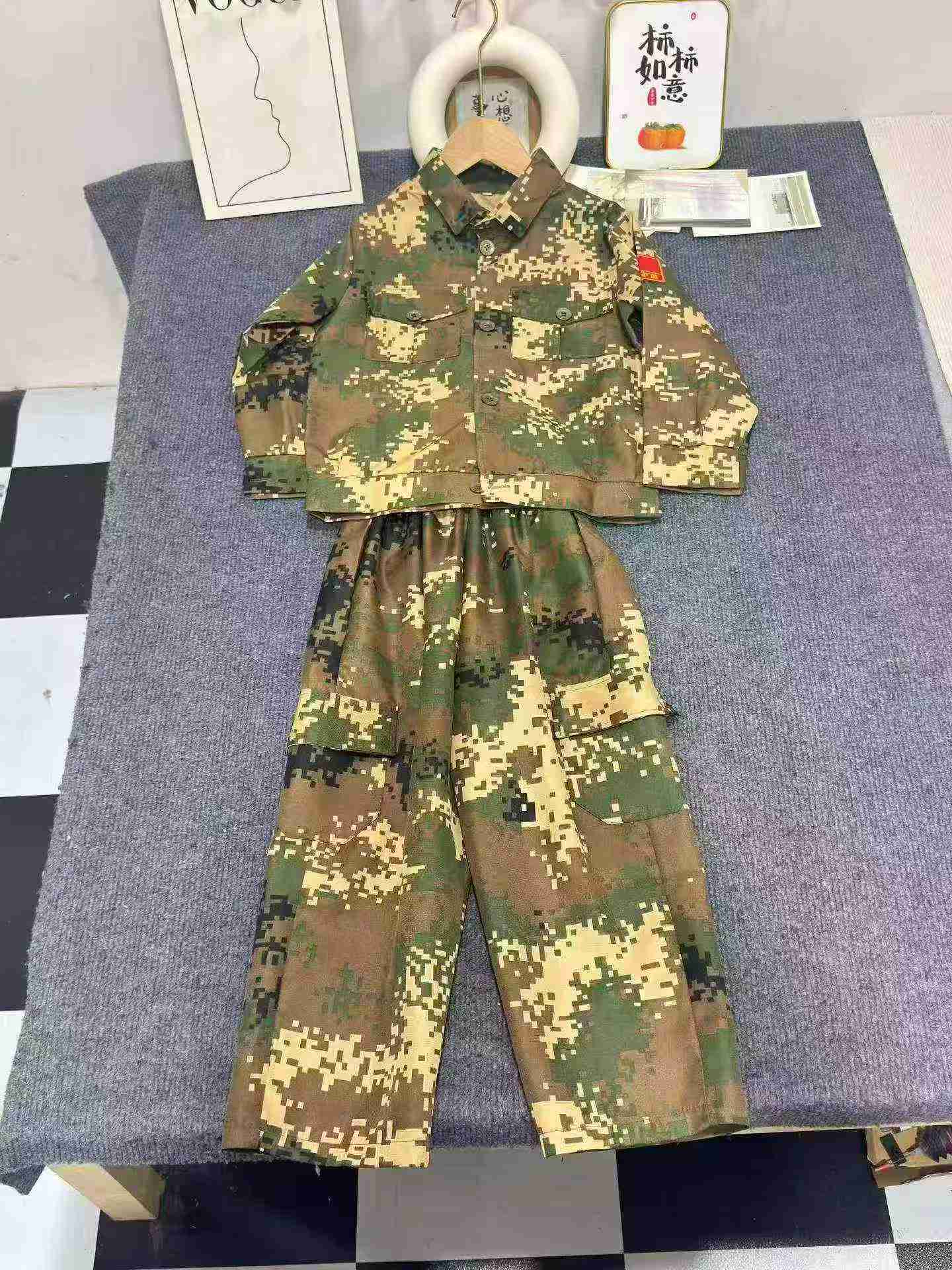 2420 Conjuntos de Roupa de Trabalho Camuflada Infantil para Treinamento Militar em Acampamento de Verão - Image 4