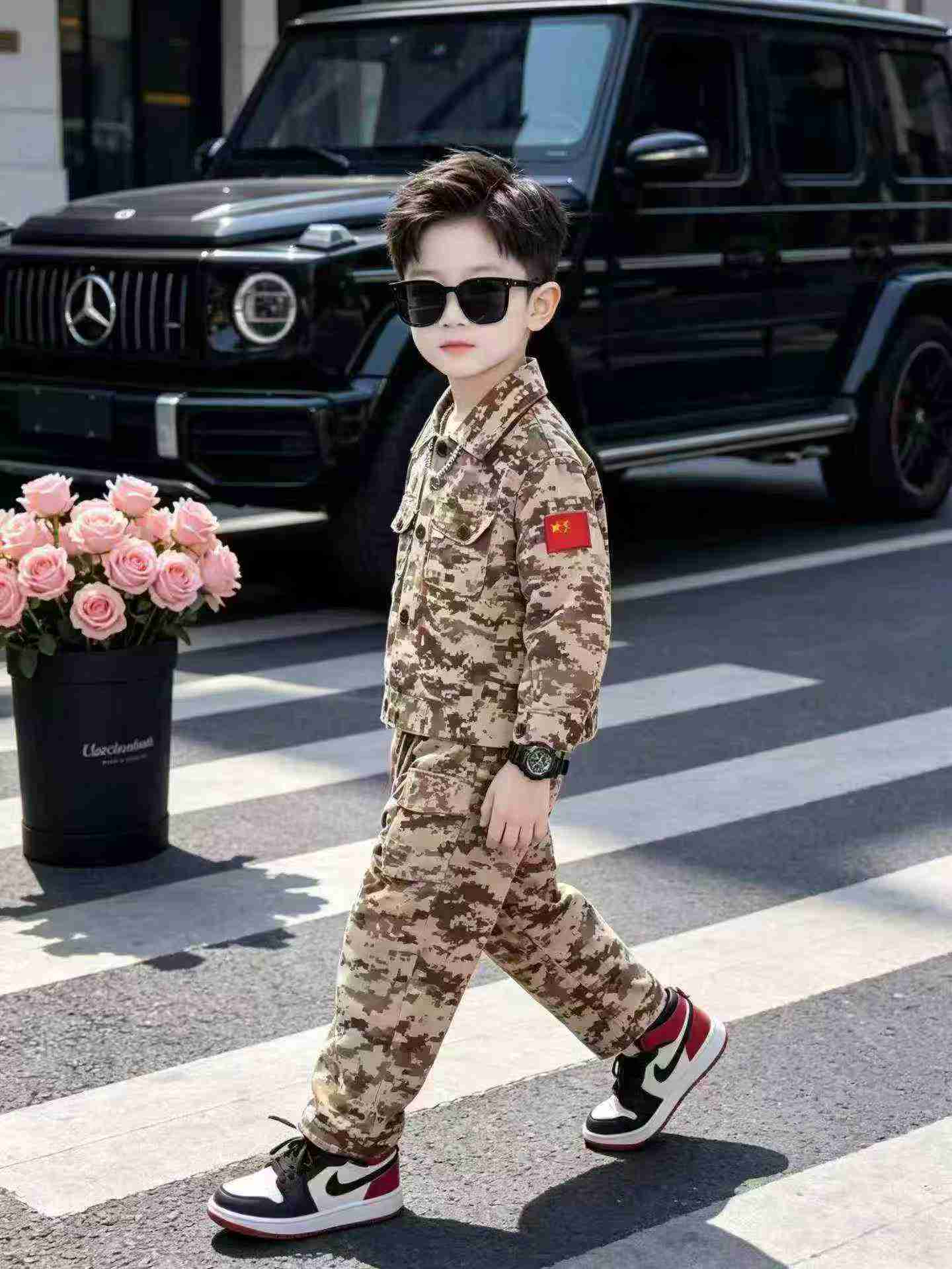 2420 Conjuntos de Roupa de Trabalho Camuflada Infantil para Treinamento Militar em Acampamento de Verão - Image 6