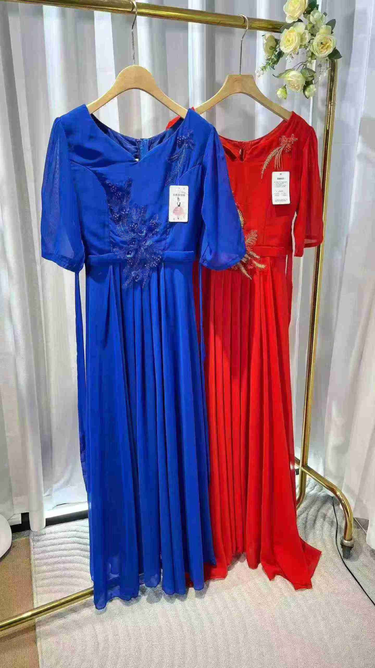 998 pièces Robe de soirée formelle maxi à broderie lourde perlée - Image 6