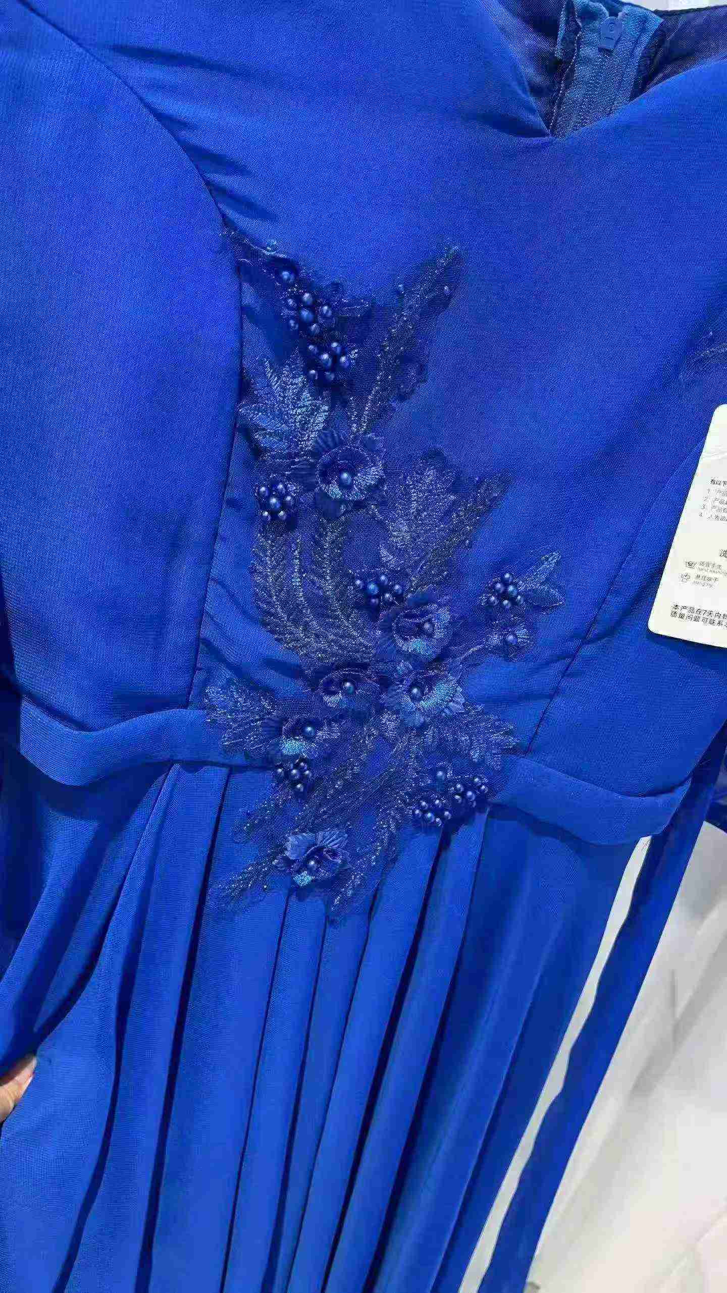 998 pièces Robe de soirée formelle maxi à broderie lourde perlée - Image 7