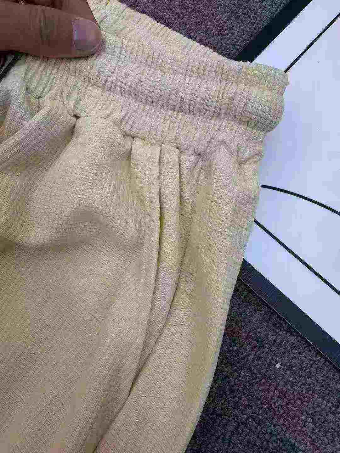 419 pièces Pantalons de sport décontractés d'été en tissu gaufré à cordon de serrage pour hommes, taille plus - Image 5