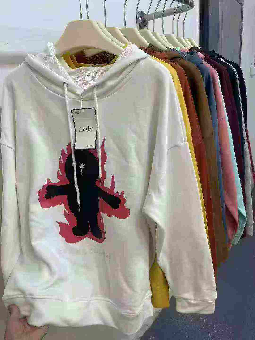 12000 Pieces Spring Non-fleece Cotton Hooded Women's Sweatshirts Wholesale - Image 5