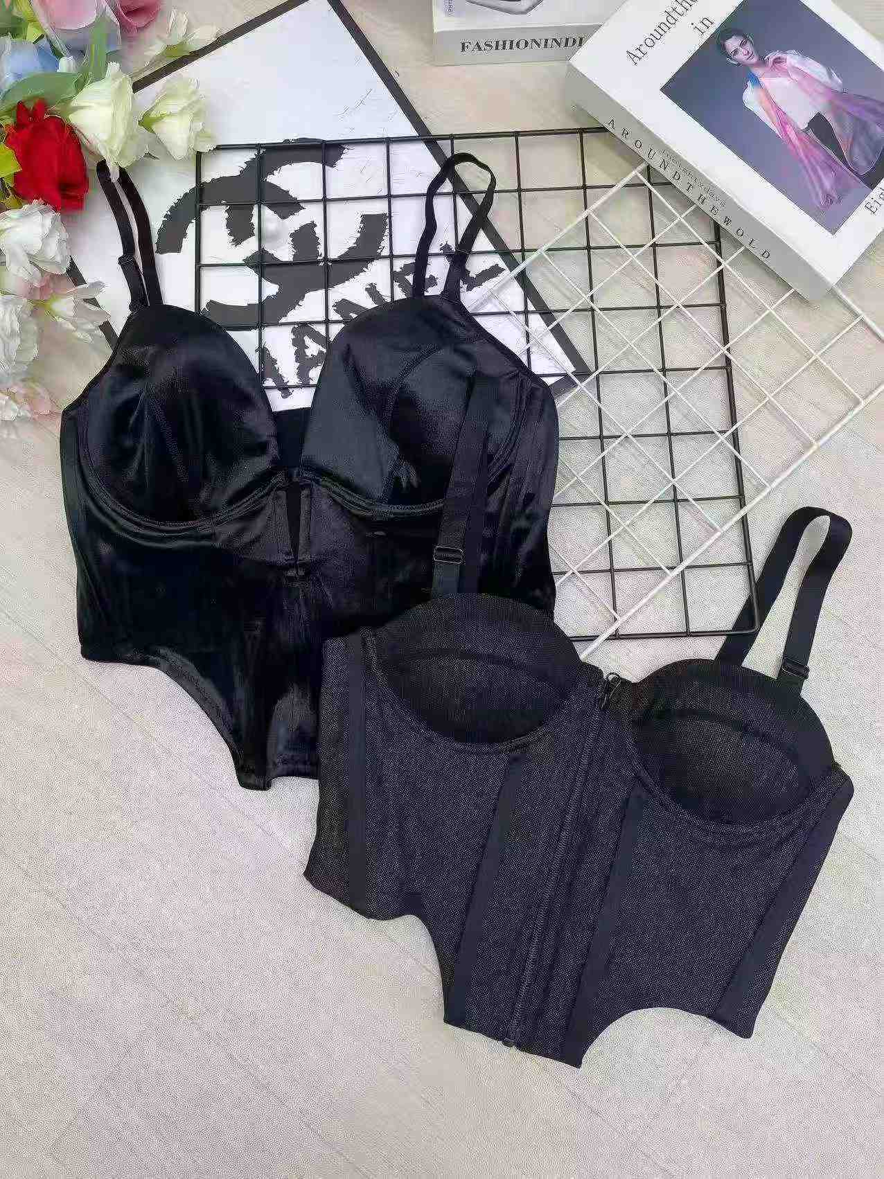 ស៊ិចស៊ី អាវទ្រនាប់ពាក់ក្រៅគ្មានដៃ កែរាងចង្កេះមានឆ្អឹងត្រី ចំនួន: 525 - Image 5