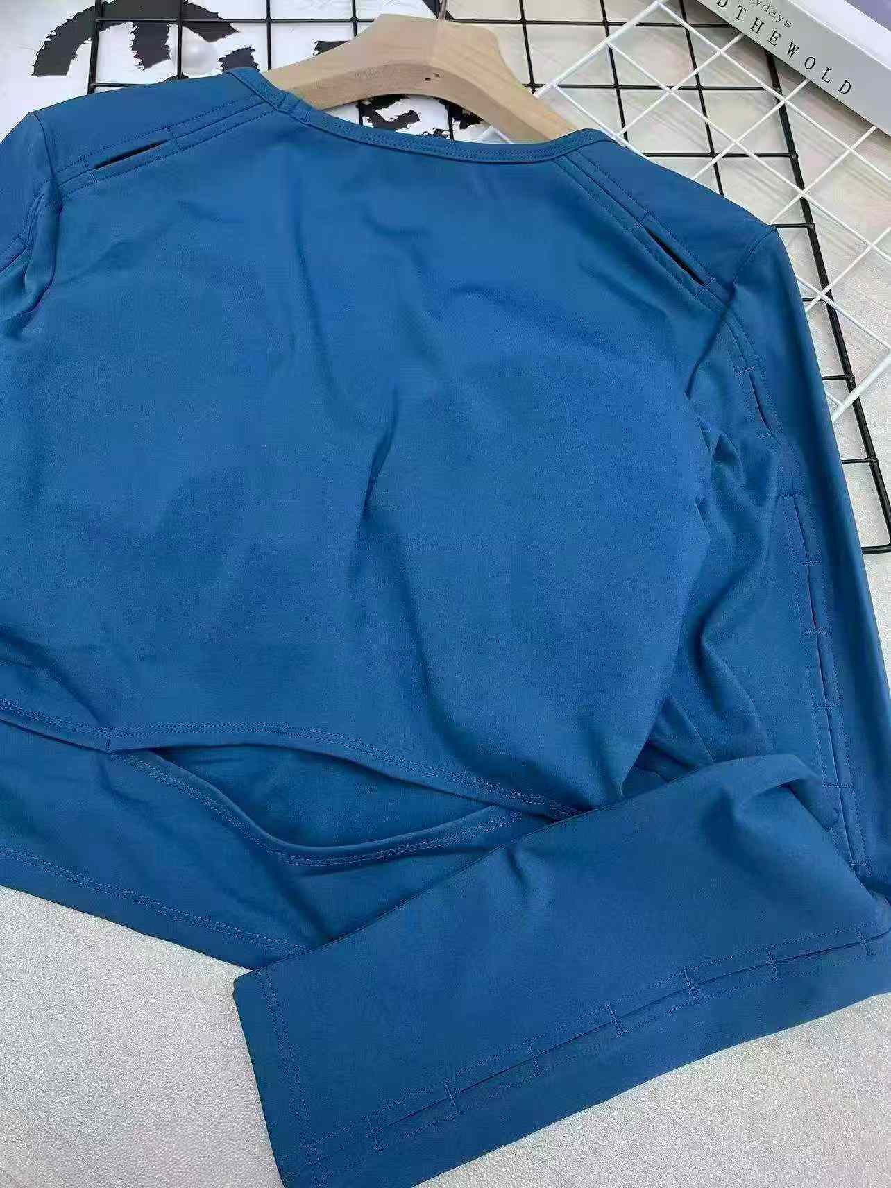 Atasan Olahraga Yoga Elastis Lengan Panjang Produk Perdagangan Luar Negeri Dilengkapi Bantalan Dada, 515 Buah Dikemas Satuan - Image 5