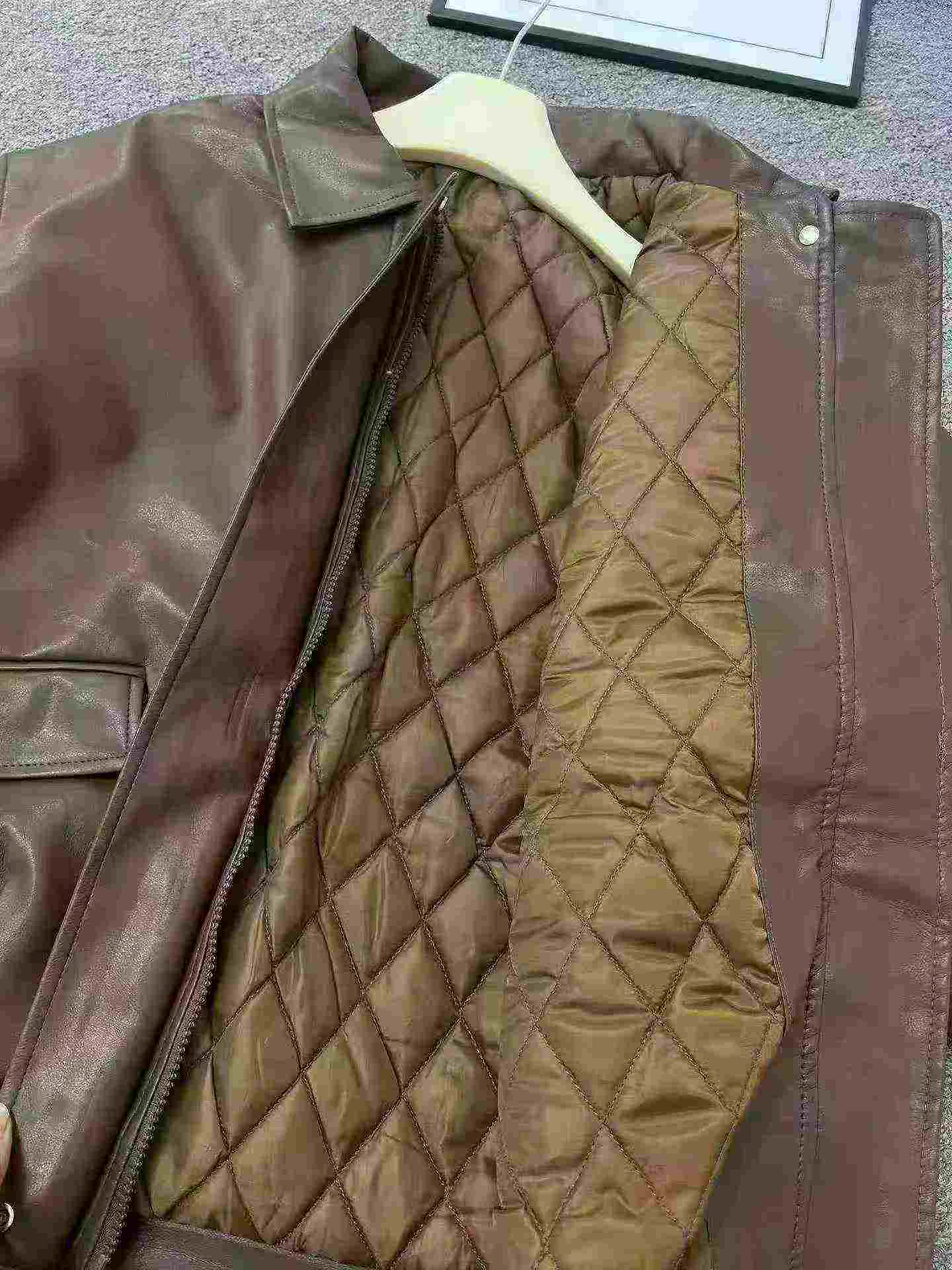 Women's PU Leather Short Biker Jacket 778PCS One Size Black Brown - Image 8