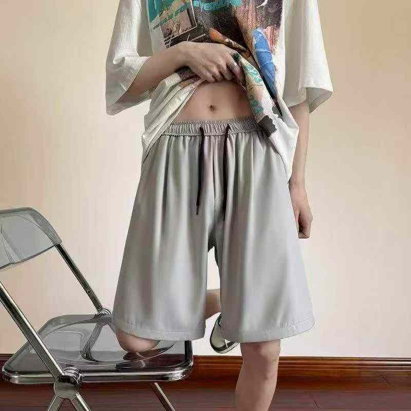 5726件男士纯色休闲夏季大码五分短裤 - Image 2
