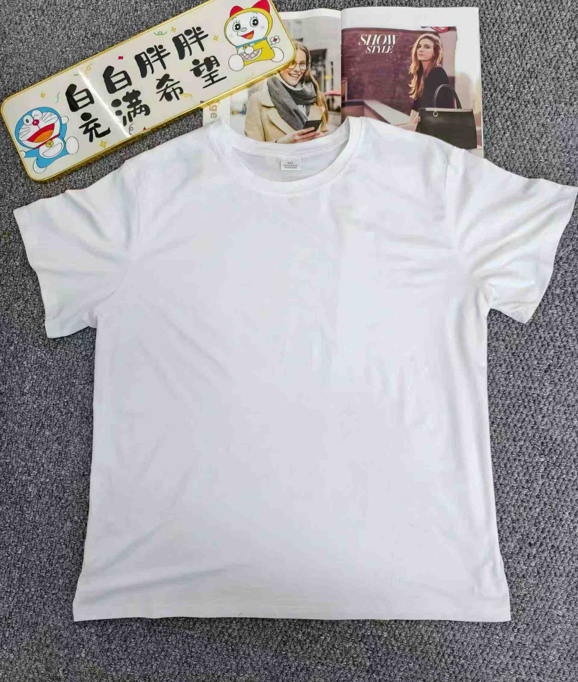 About 4500pcs Unisex Milk Silk Solid Casual Short Sleeve T-Shirts - Image 2