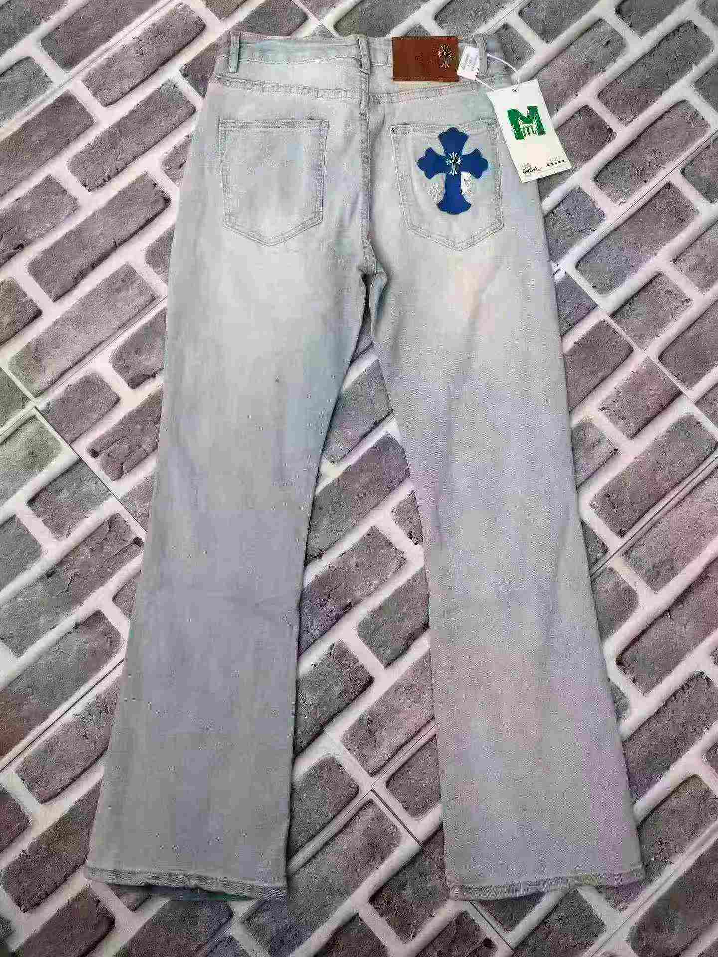 约400条 高弹美式轻奢交叉刺绣牛仔裤 尺码S-2XL - Image 3