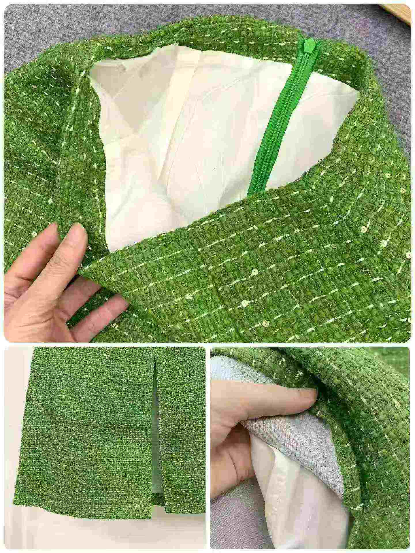 300 Pieces Chanel Style Plaid Sequined Skirts - Image 7