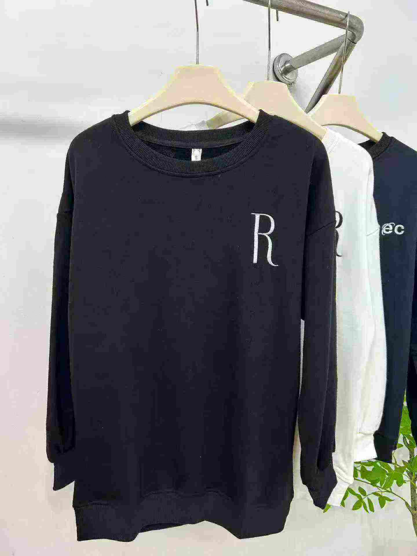 800 Potong Sweatshirt Katun Kerah Bulat Bordir Wanita - Image 5