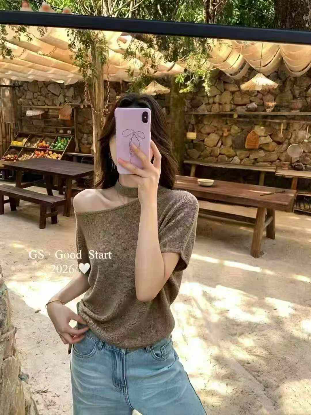 New Basic Halter Off-shoulder Knit Top, 2100 Pieces Bulk Stock - Image 7