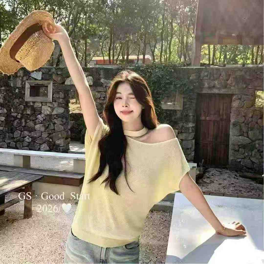 New Basic Halter Off-shoulder Knit Top, 2100 Pieces Bulk Stock - Image 9
