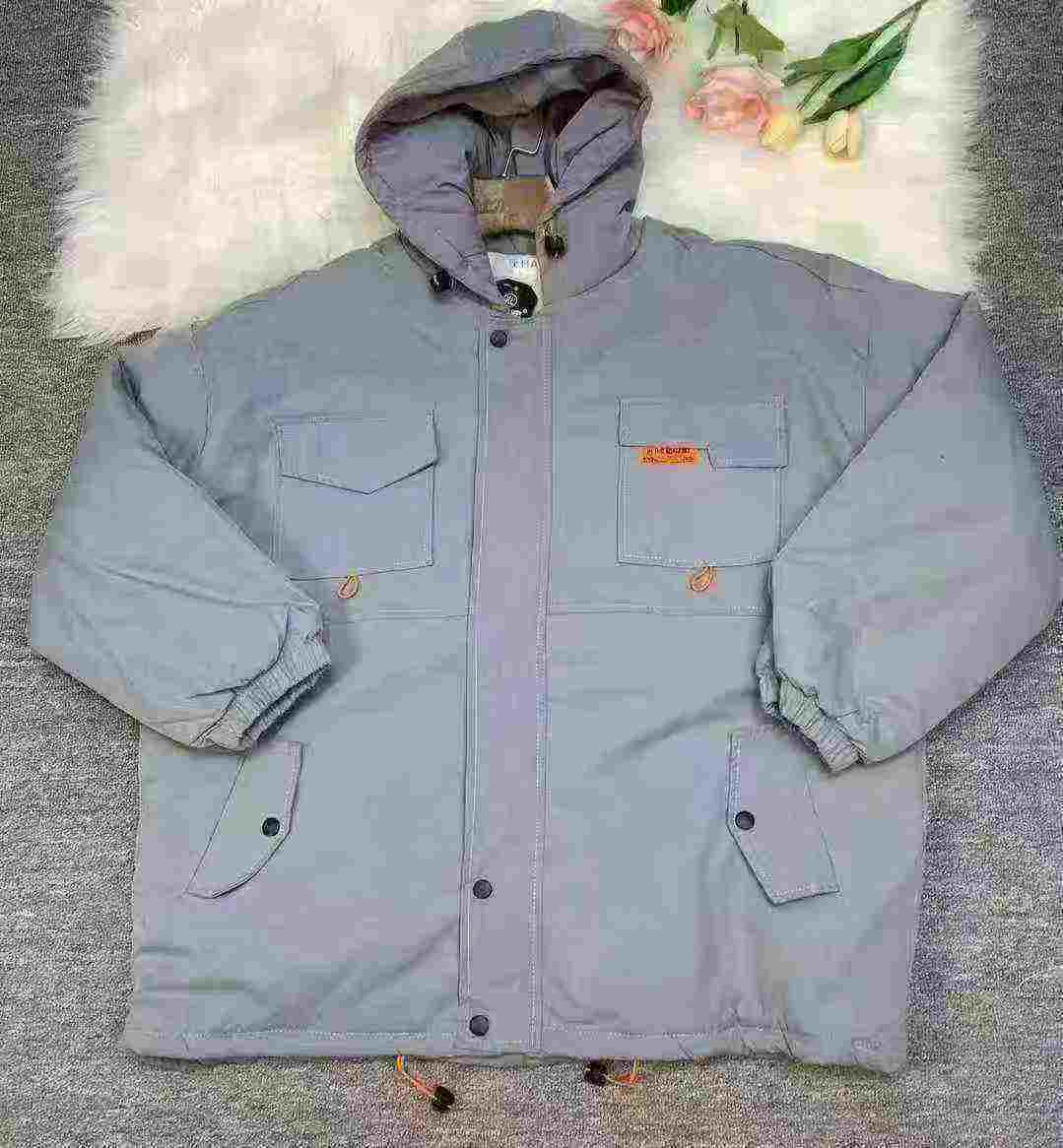 Jaket Berlapik Kapas Pakaian Kerja Saiz Oversaiz Longgar Lelaki Musim Sejuk 500 Helai - Image 2