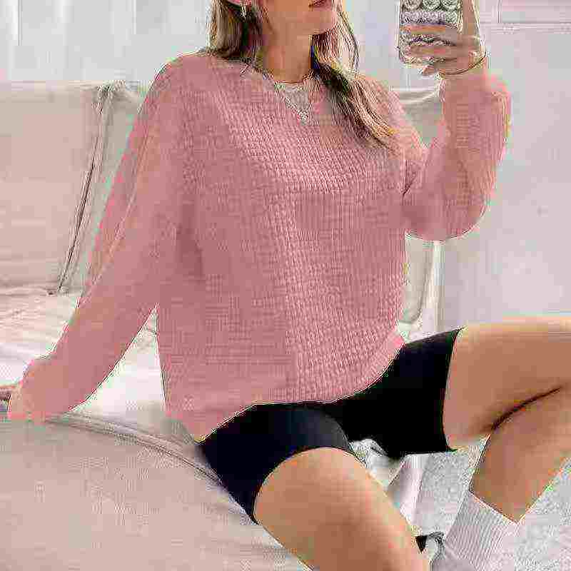 Over 2100 Pieces Men & Women Waffle Oversized Crew Neck Sweatshirts - Image 3