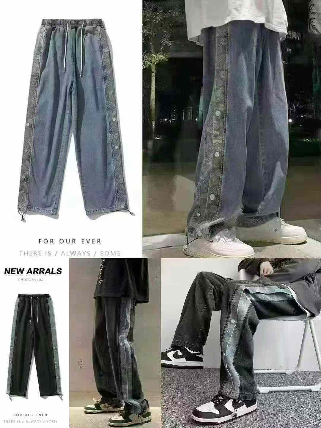 6300 Keping Seluar Jeans Panjang Denim Pinggang Elastik Lelaki - Image 4