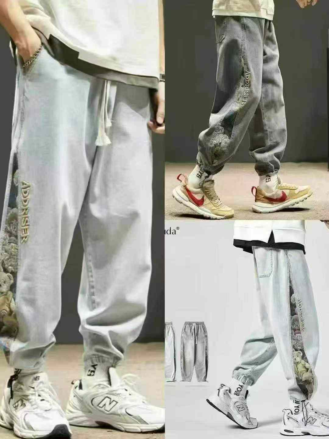 6300 Keping Seluar Jeans Panjang Denim Pinggang Elastik Lelaki - Image 5