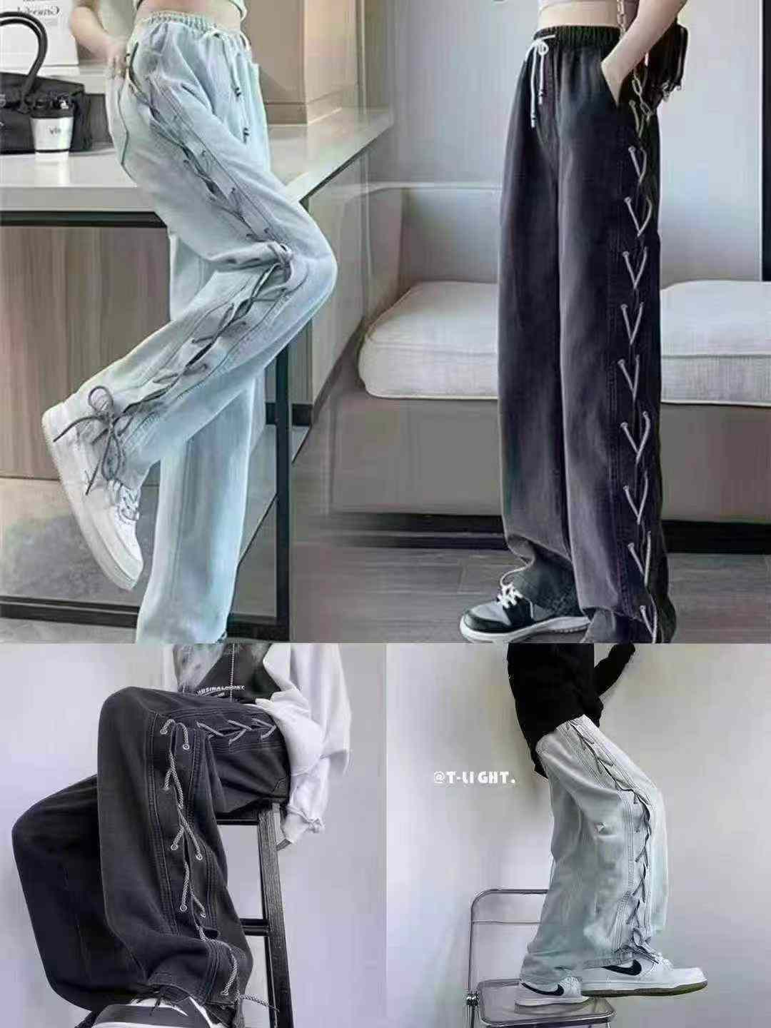 6300 Keping Seluar Jeans Panjang Denim Pinggang Elastik Lelaki - Image 6