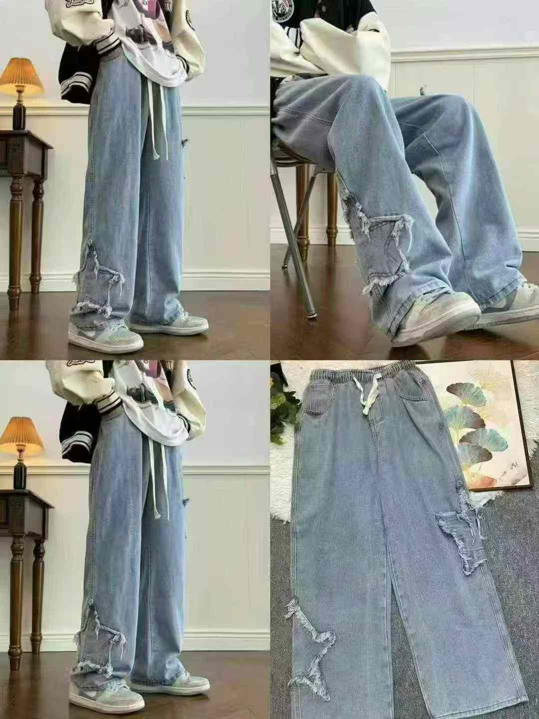 6300 Keping Seluar Jeans Panjang Denim Pinggang Elastik Lelaki - Image 7