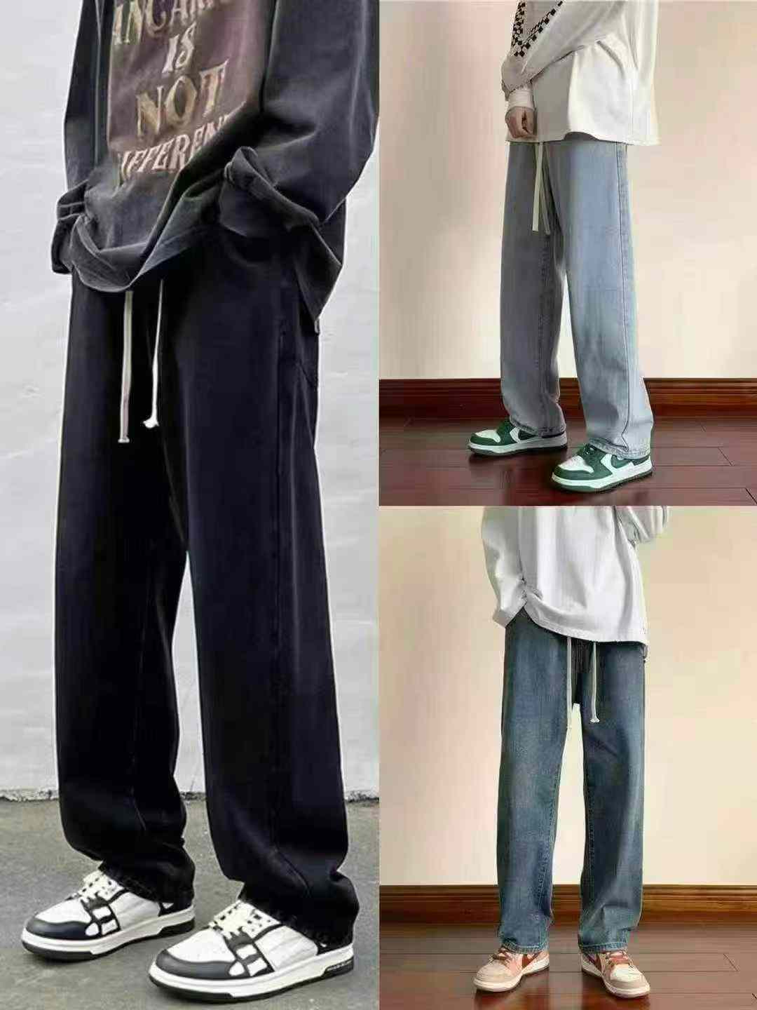6300 Keping Seluar Jeans Panjang Denim Pinggang Elastik Lelaki - Image 8