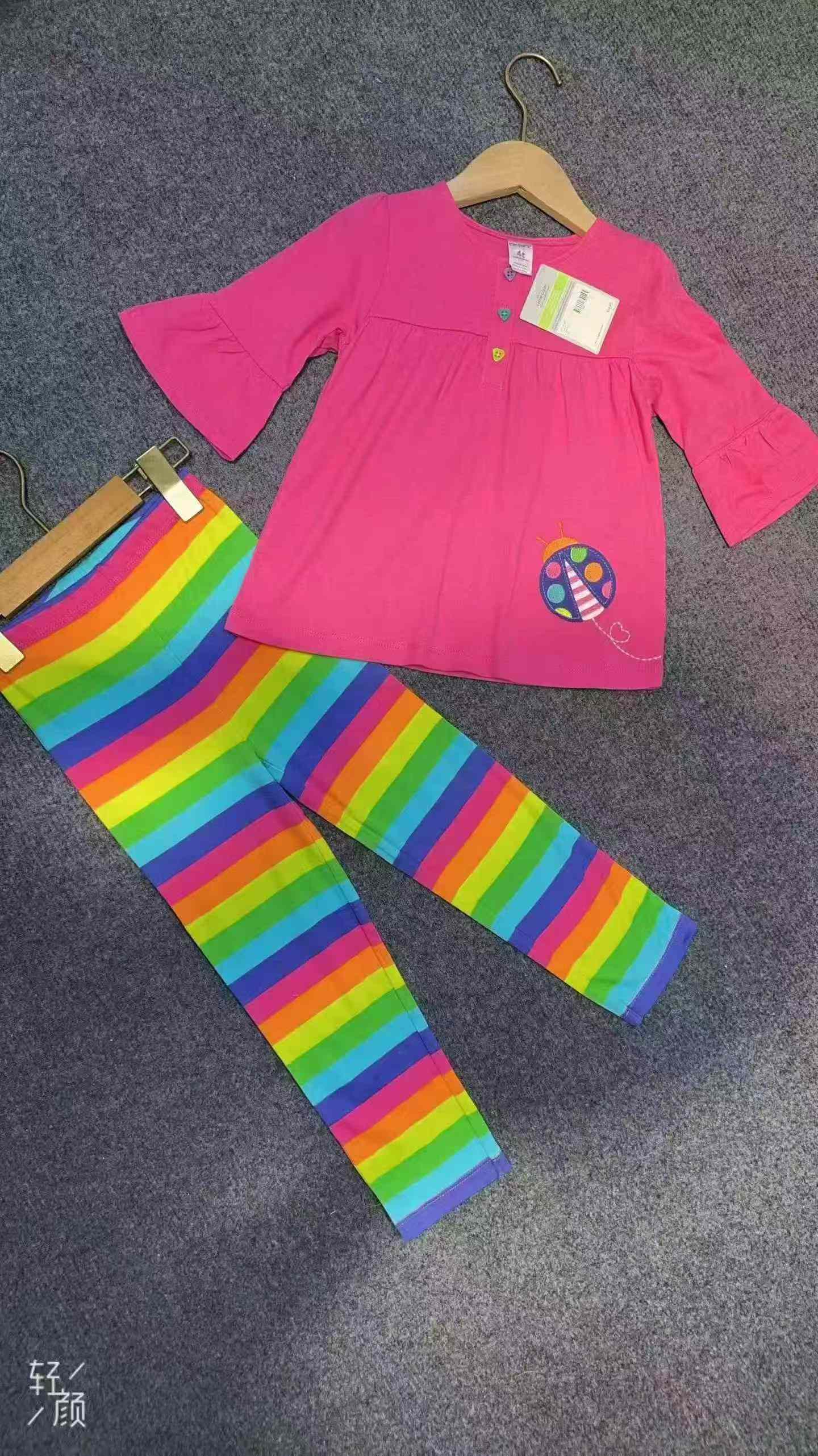 990 Sets Infant Baby Girls Cotton 2-Piece Short Sleeve Top & Pants Set - Image 4