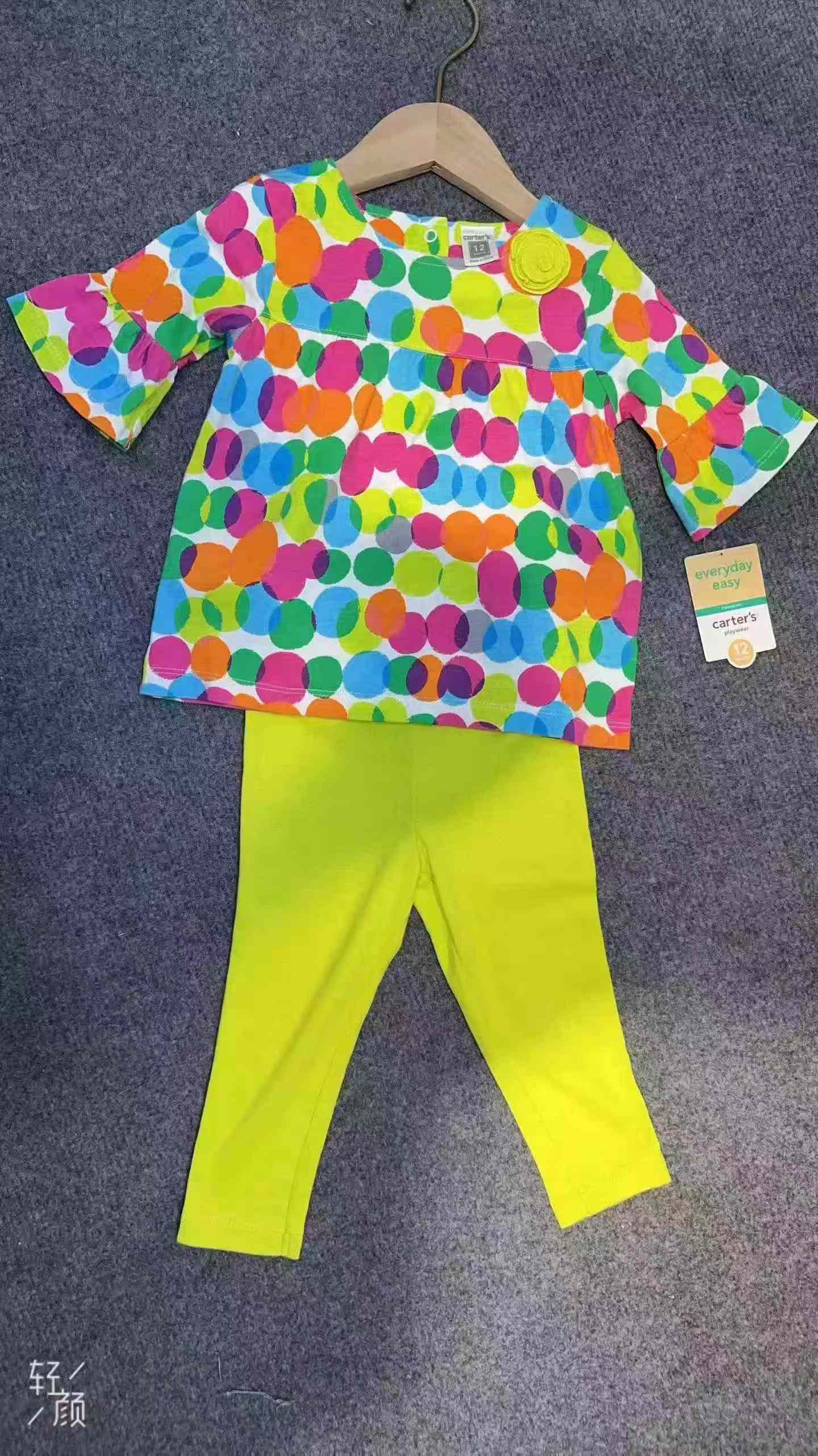 990 Sets Infant Baby Girls Cotton 2-Piece Short Sleeve Top & Pants Set - Image 6