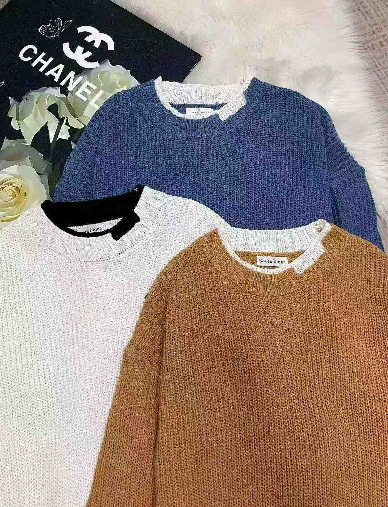 New Autumn Winter Men's Fake Two-piece Loose Pullover Sweater, Size M-2XL, 323 Pieces - Image 7