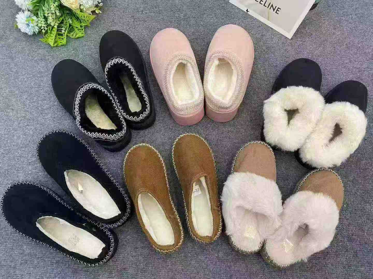 417 Pairs Winter Fleece Thick Sole Snow Boots Size 36-41 - Image 2