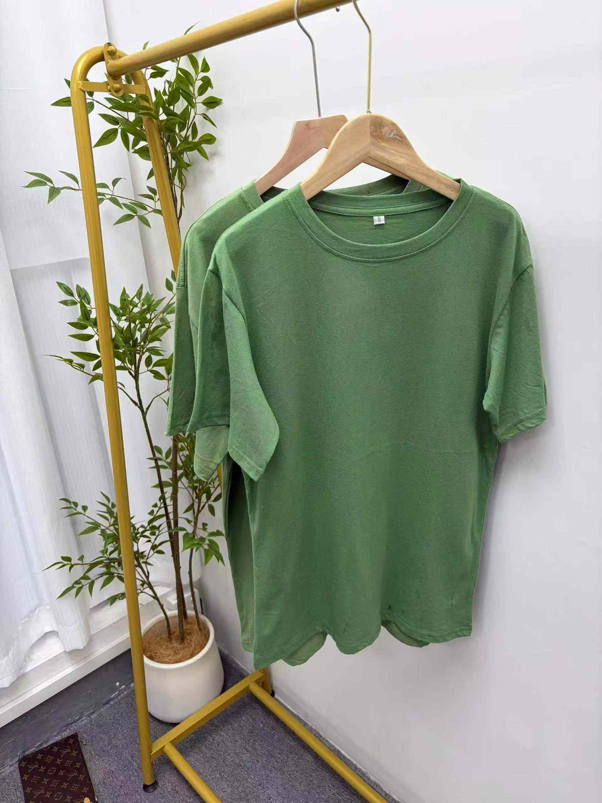 Plain Green 190g Unisex Cotton Short Sleeve T-shirts, About 1750 Pieces - Image 5