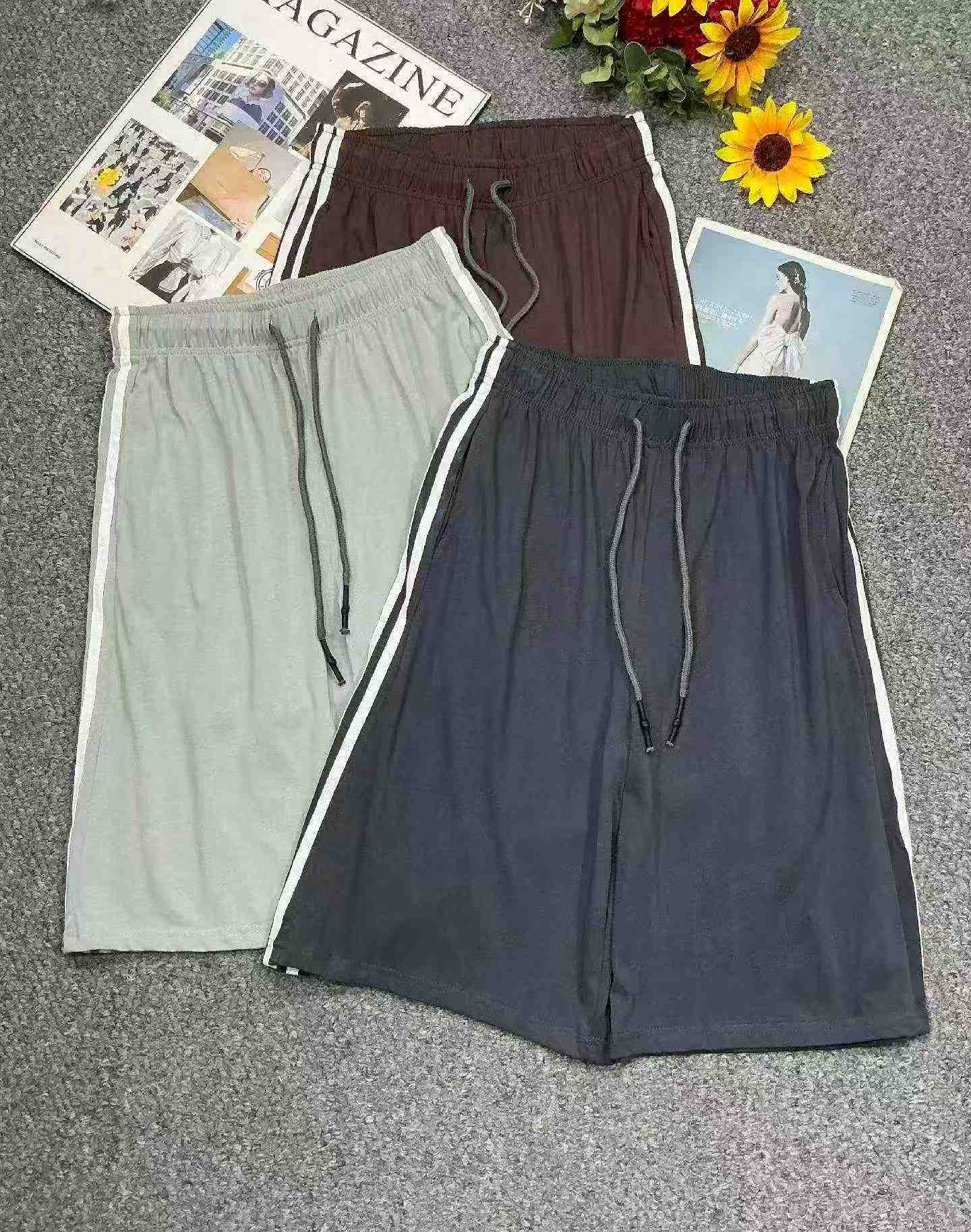 Summer New Retro Colorblock 3-Stripe Loose Wide Leg Casual Sports Shorts 445PCS - Image 2