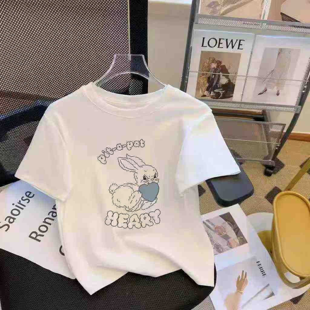 Summer New Retro Sweet Cartoon Stretch Cotton Short Sleeve T-shirts, About 1200 Pieces, Sizes S-L - Image 3