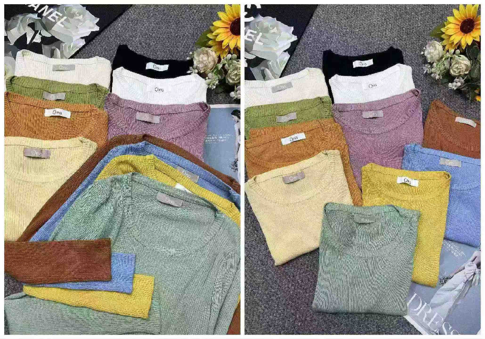 Spring New Arrival Brand Original Solid Simple Dopamine Long Sleeve Knit Top, About 780 Pieces - Image 9