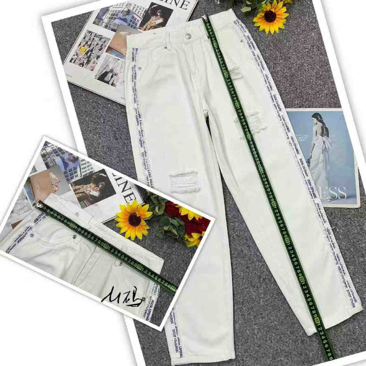 New Spring Summer Ripped Harem Dad Jeans, 540 Pieces, Individually Packaged With Waist Card, Sizes S-XL - Image 4