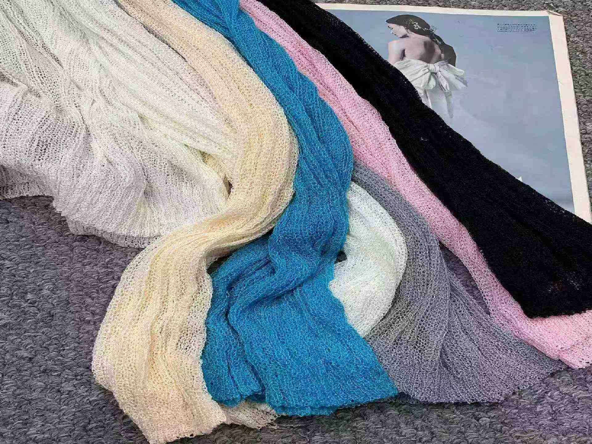 Nouvelle collection Printemps-Été : Vêtement extérieur en maille transparente ample à manches longues pour femme, 1690 pièces - Image 9