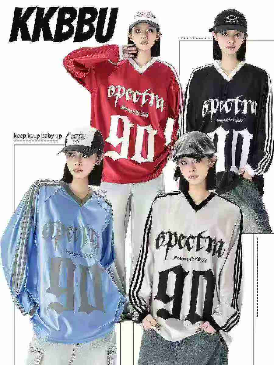 300 Pieces Long Sleeve Fan Football Sports T-shirt Tops, Size XS-6XL, Individually Packed - Image 2