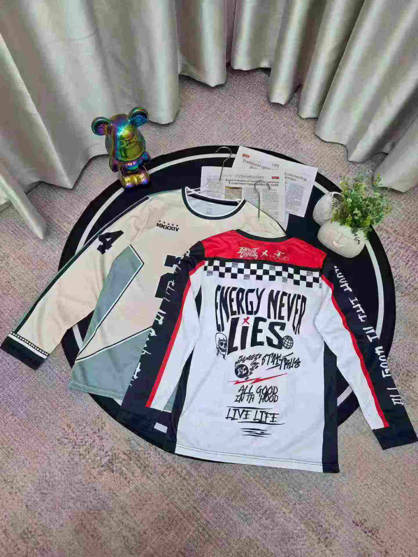 300 Pieces Long Sleeve Fan Football Sports T-shirt Tops, Size XS-6XL, Individually Packed - Image 6
