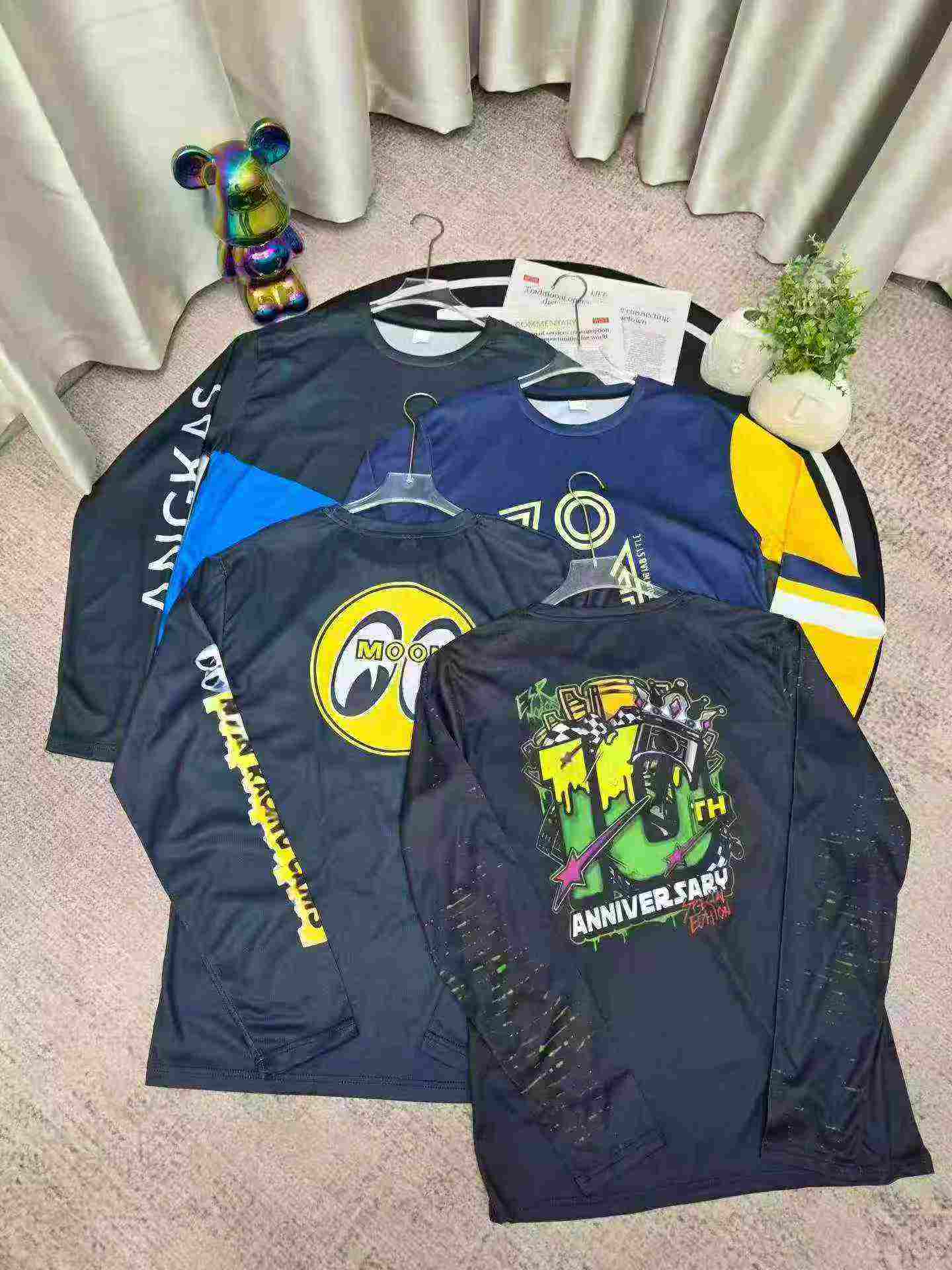 300 Pieces Long Sleeve Fan Football Sports T-shirt Tops, Size XS-6XL, Individually Packed - Image 8