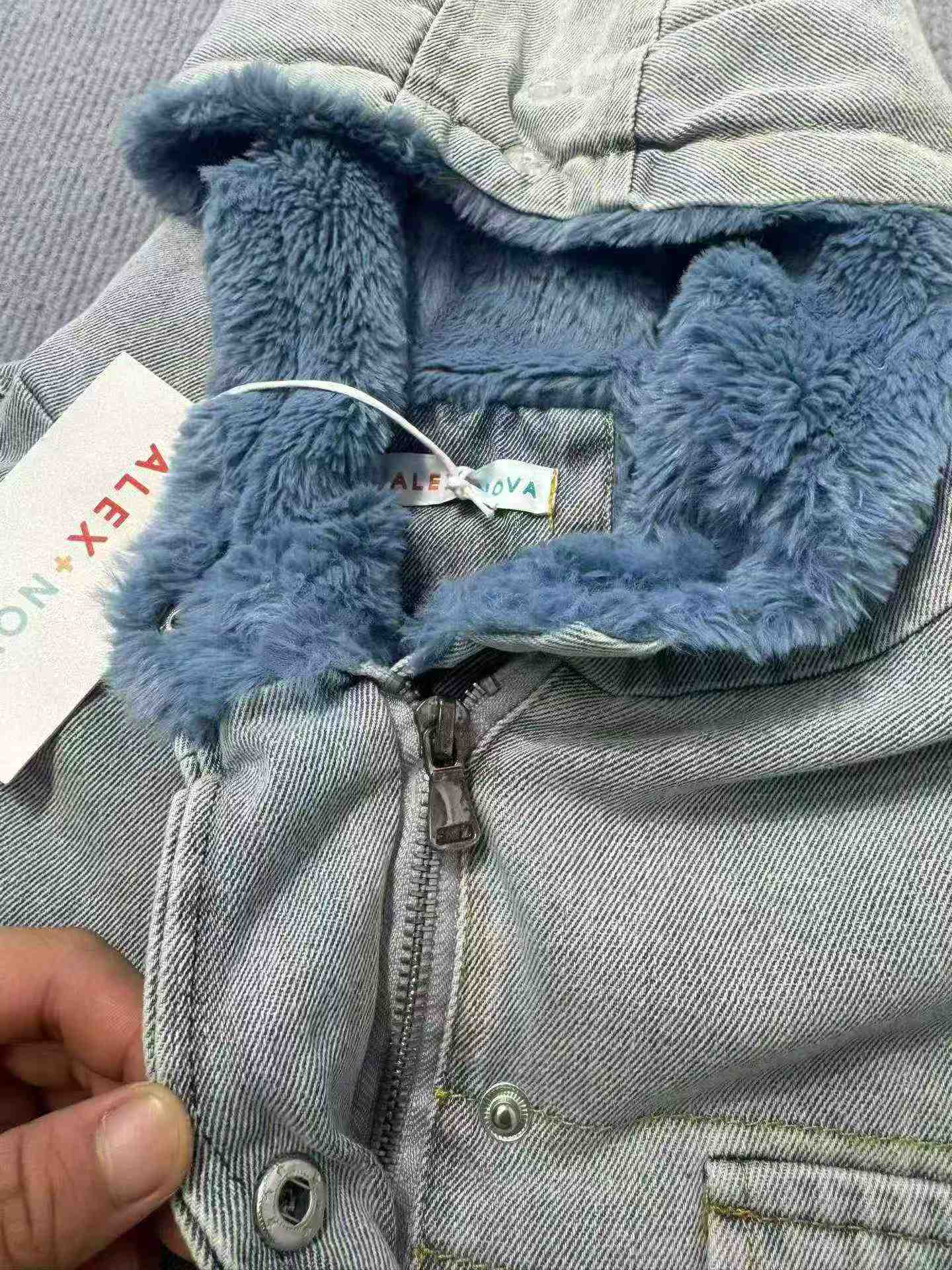 Çocuk Polar Kalınlaştırılmış Kot Parka Mont, Yaklaşık 2400 Adet - Image 9