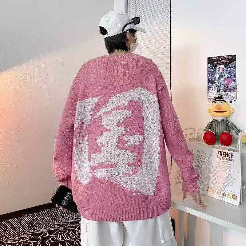 Autumn Winter Men's Retro Chinese Style Loose Crewneck Jacquard Sweater, Size M-2XL, 1680 Pieces - Image 4