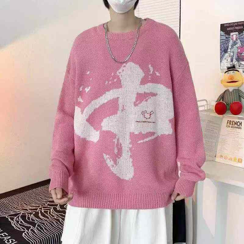 Autumn Winter Men's Retro Chinese Style Loose Crewneck Jacquard Sweater, Size M-2XL, 1680 Pieces - Image 7