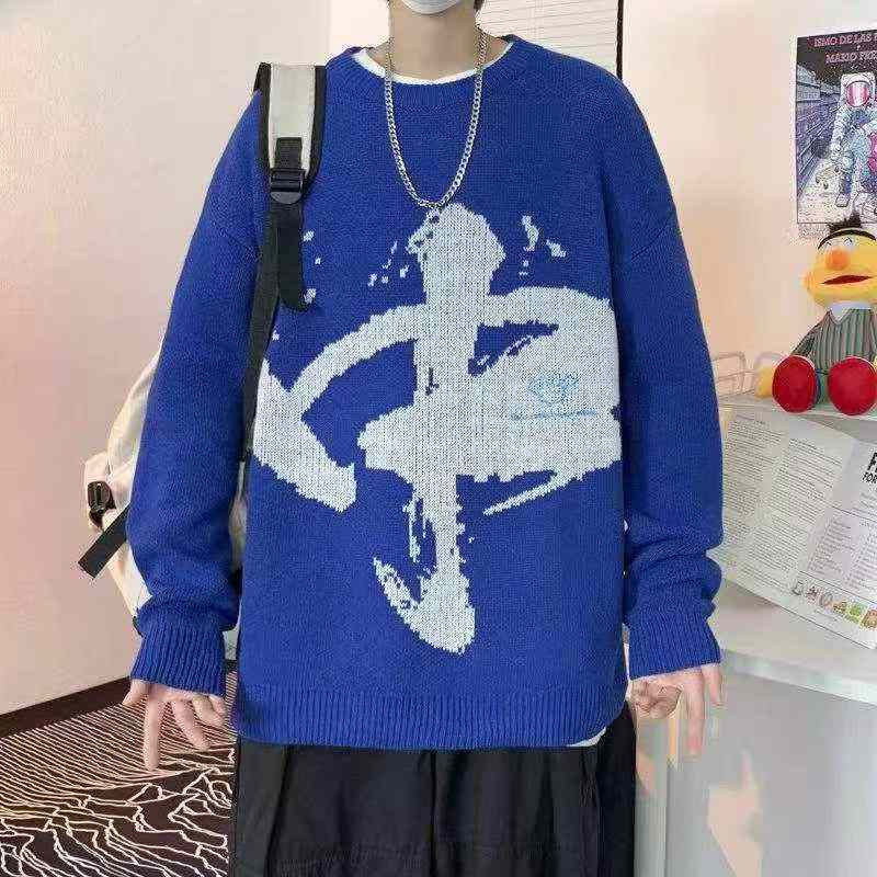 Autumn Winter Men's Retro Chinese Style Loose Crewneck Jacquard Sweater, Size M-2XL, 1680 Pieces - Image 8