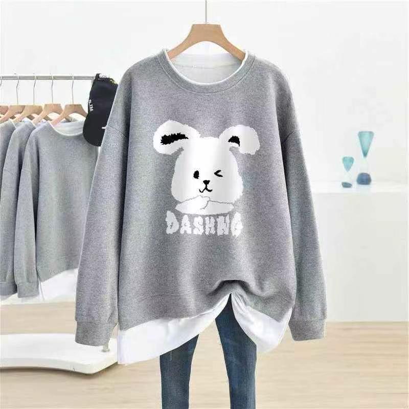 Clearance Fake Two-piece Round Neck Cotton Sweatshirt, S-3XL, About 2600 Pieces - Image 1