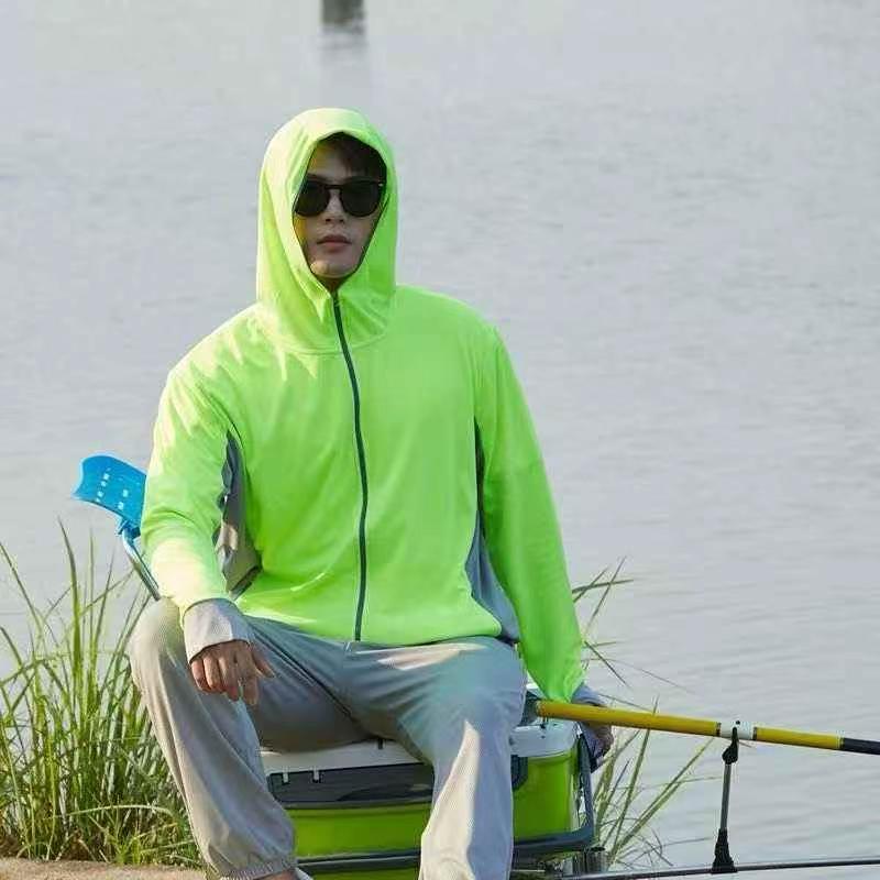Men's Summer Bamboo Charcoal Sunscreen Fishing Wear, Anti-mosquito Quick Dry, Size M-3XL, About 380 Pieces - Image 1