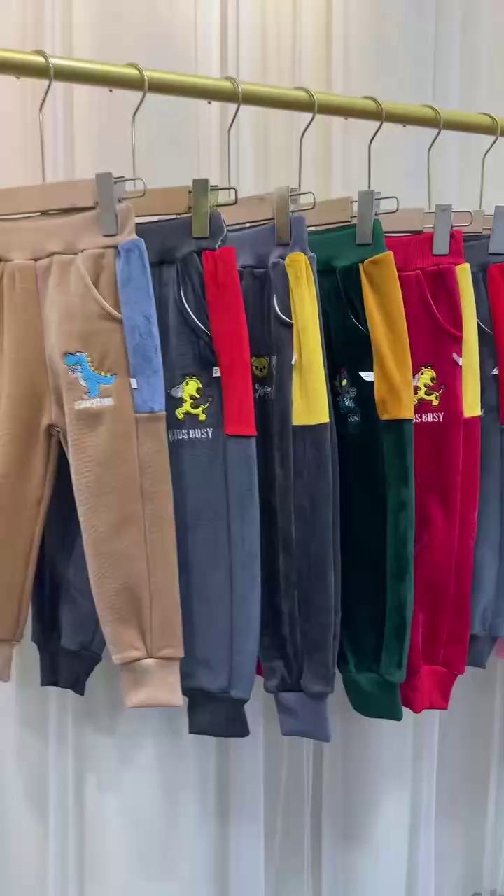 5000 Pcs 3-7 Years Unisex Kids Double-sided Sunshine Fleece Pants Full Sizes - Image 2