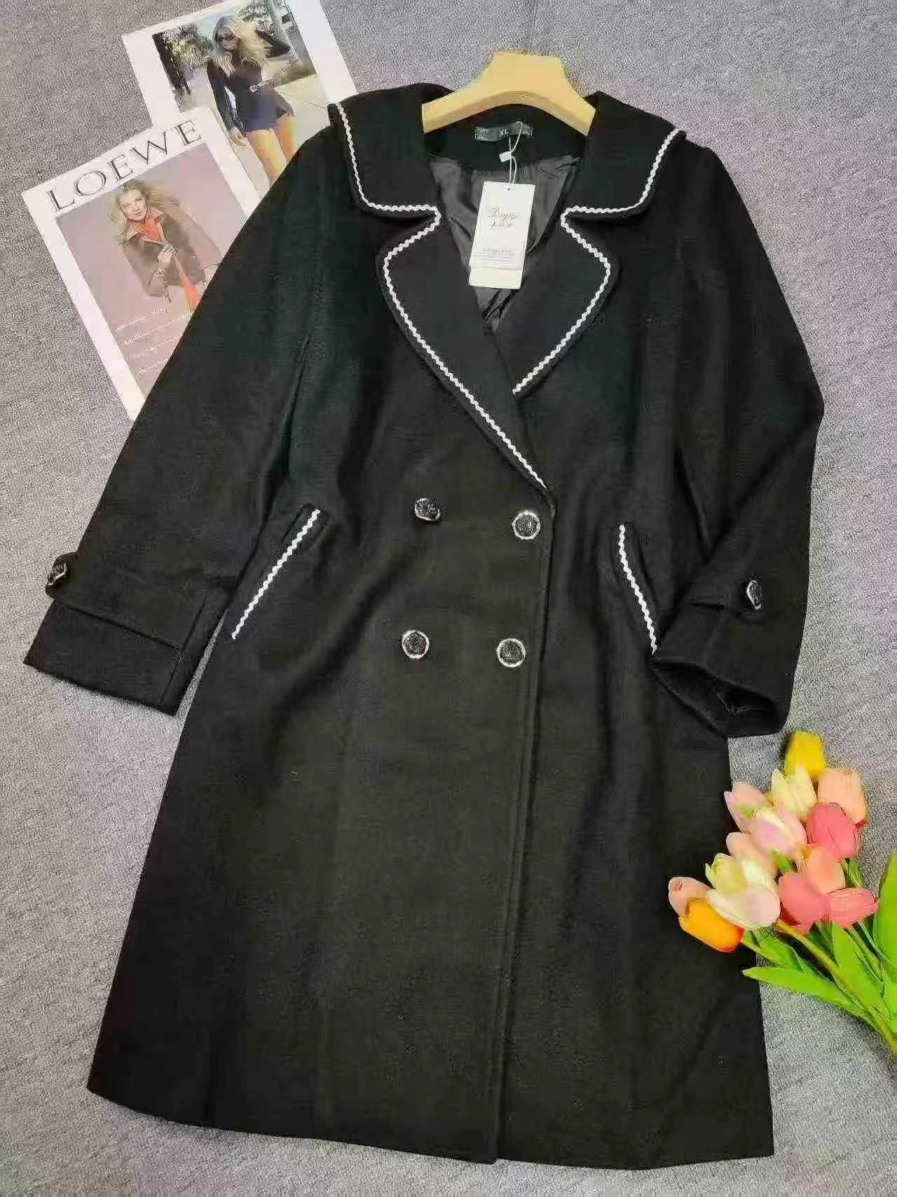 290 Pieces Autumn Korean Style Loose Mid-length Trench Coats For Women - Image 1